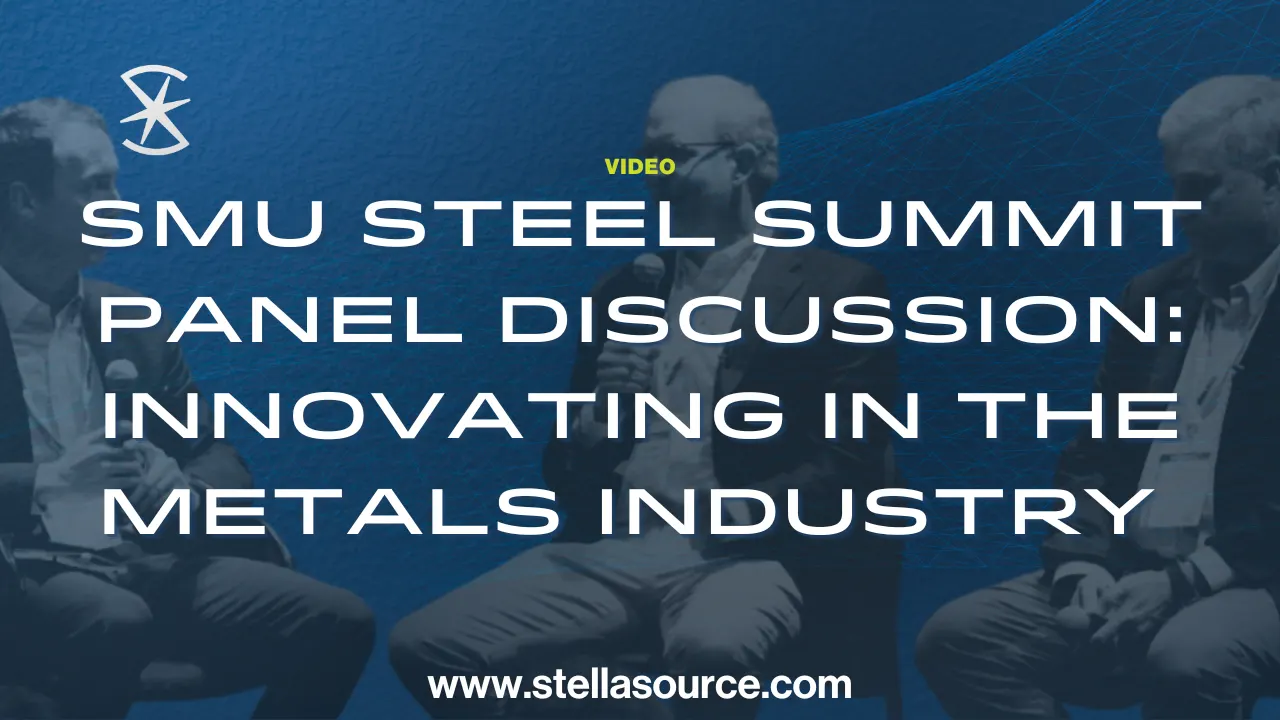Stephen Armstrong and Edwin Stanley discussing metals industry innovation at the 2024 SMU Steel Summit