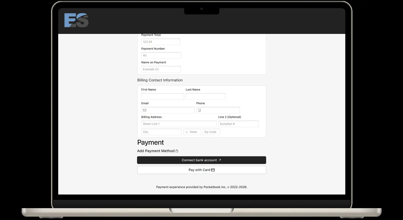 Stella Source QuickPay checkout showing card and bank account payment options