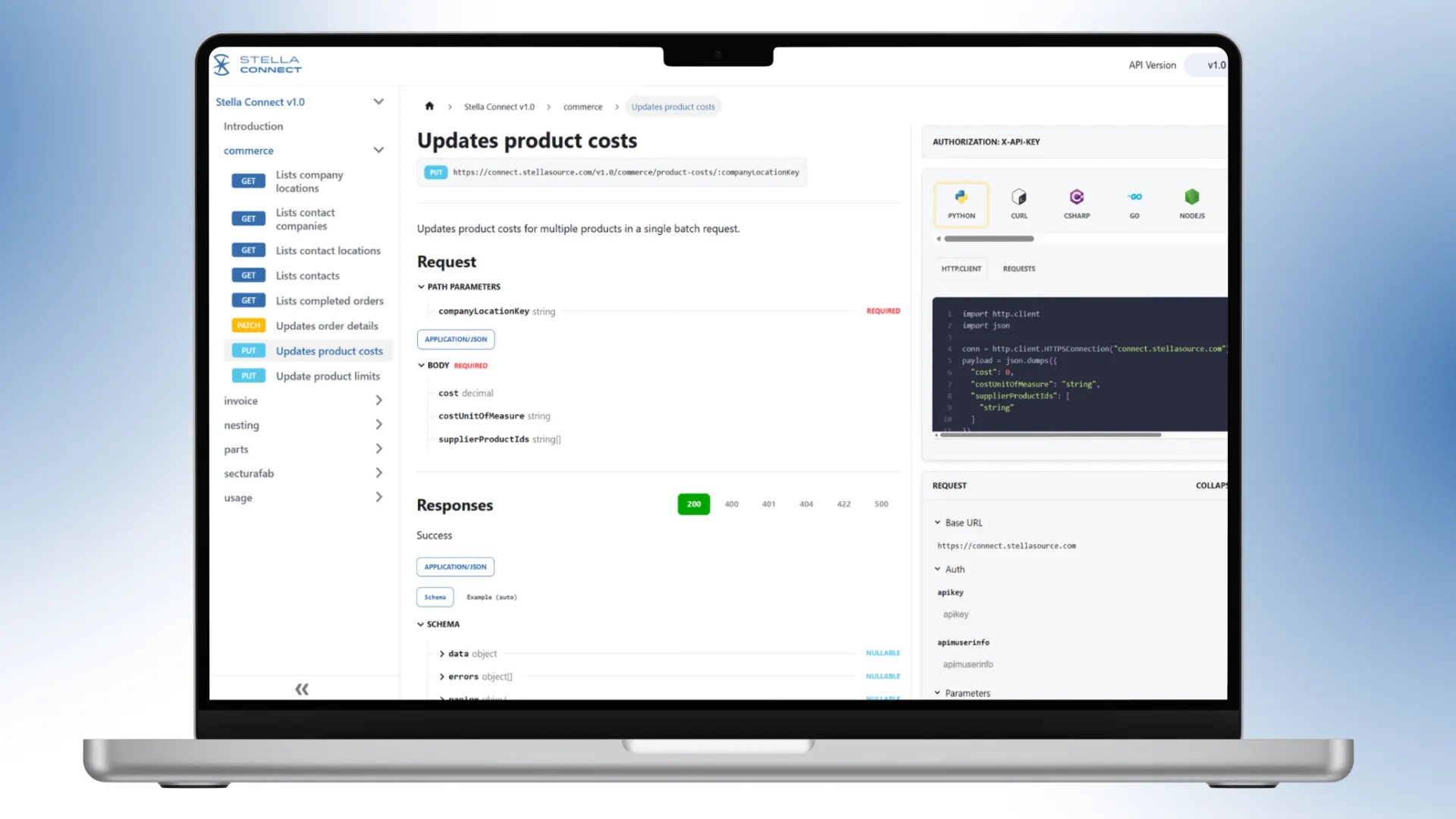 Connecting business software integrations with the Stella Source platform