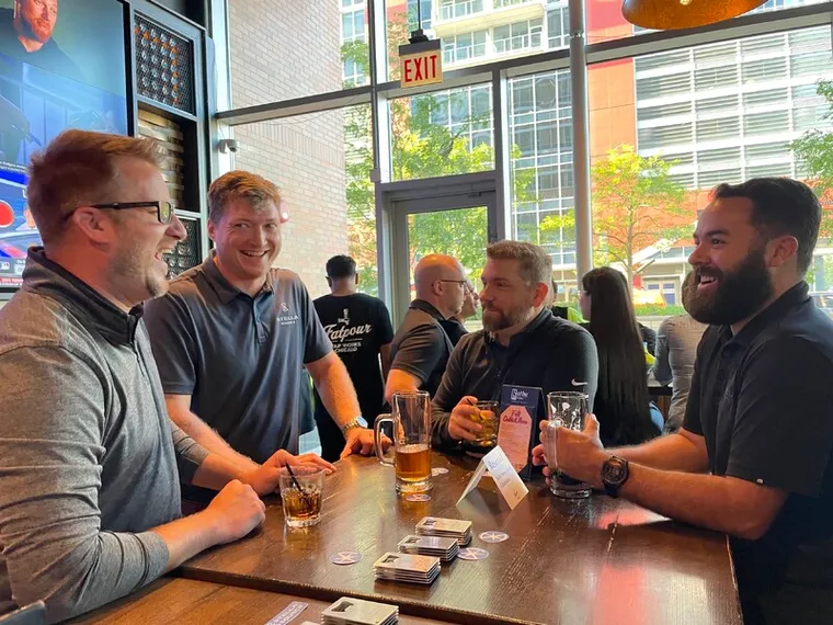The Stella Source team at an industry event.
